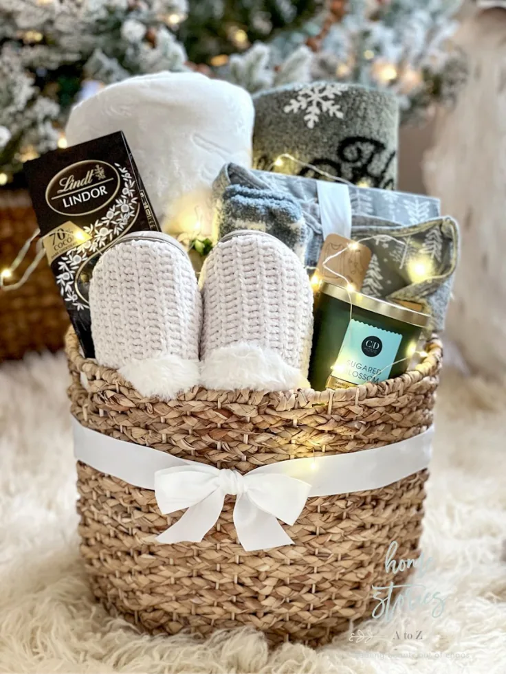 Fairy Lit Cozy Spa Basket