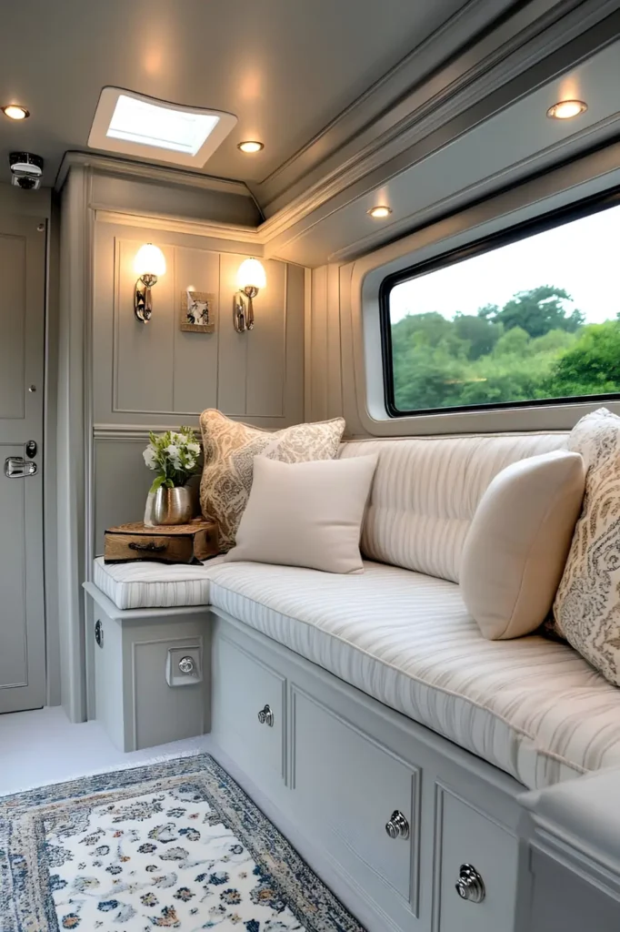 Flank Seating With Wall Sconces