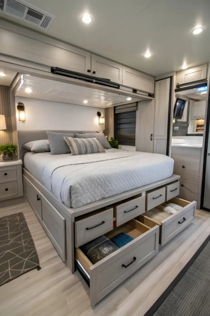 Full Storage Platform Bedroom