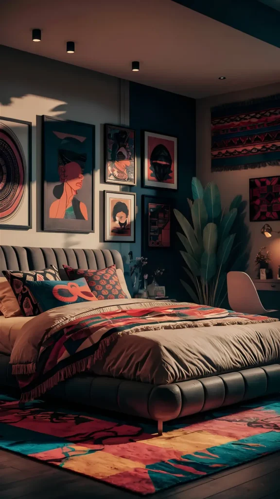 Gallery Wall Of Illustrated Portraits