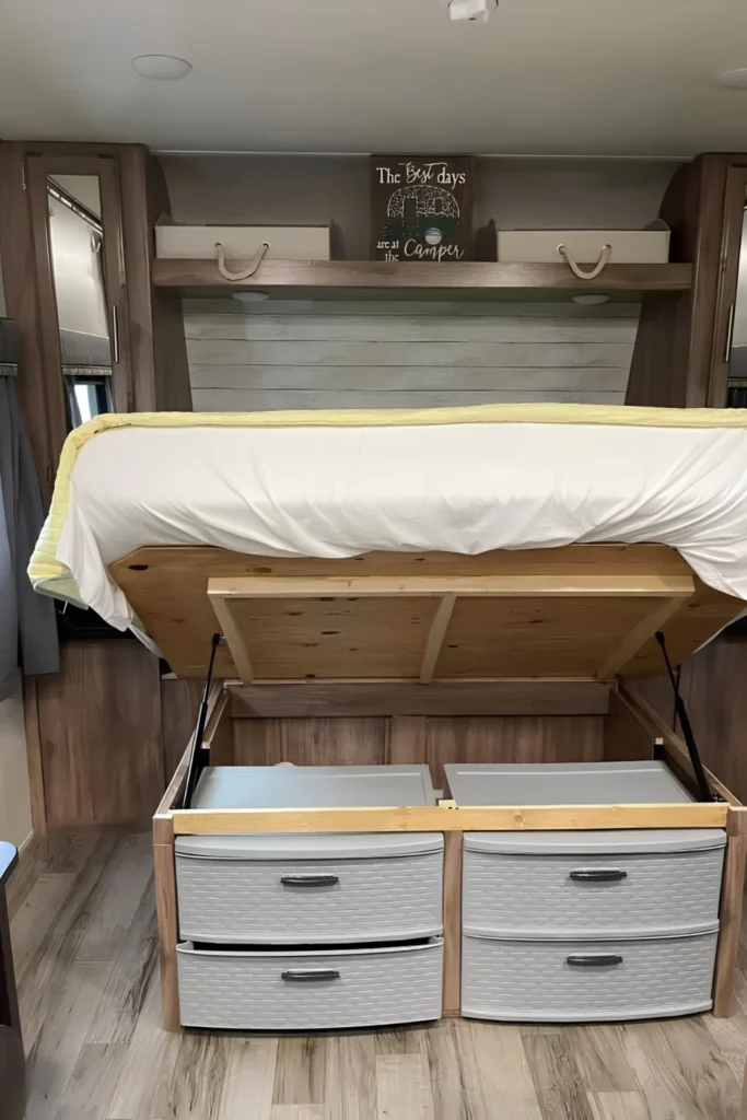 Gas-Strut Lift Bed Over Dresser