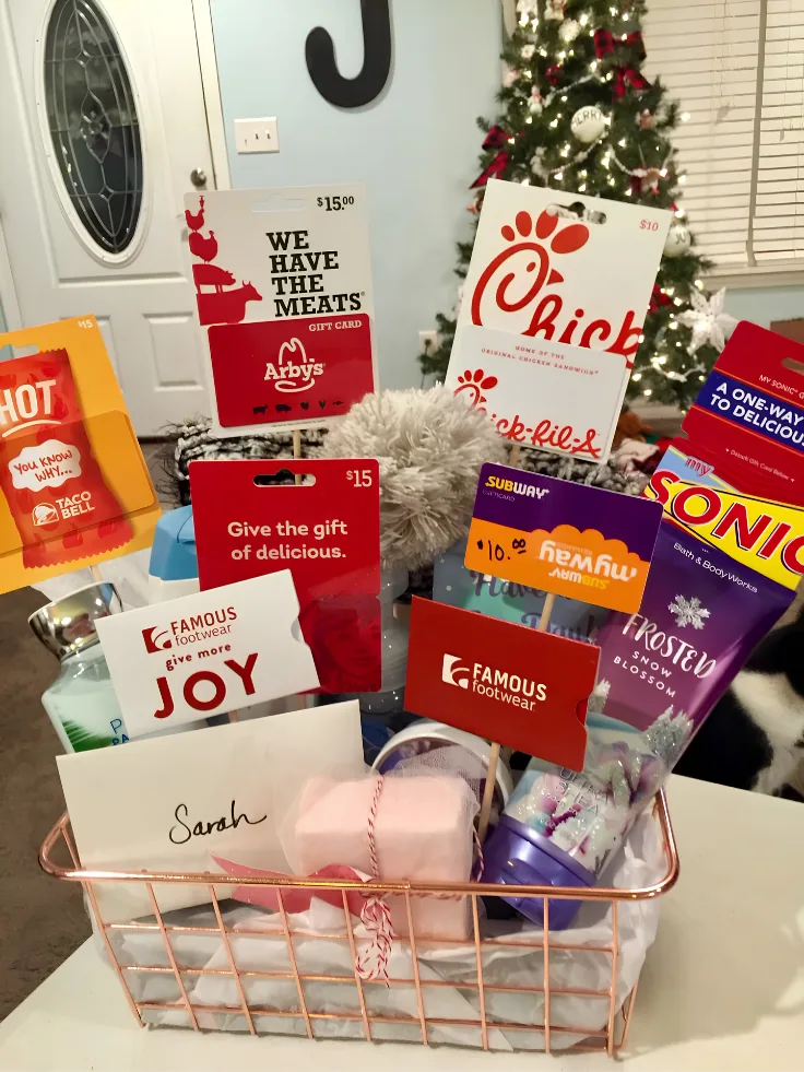 Gift Card Bouquet Basket
