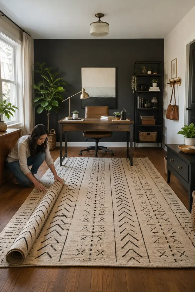 Ground The Space With A Bold Rug