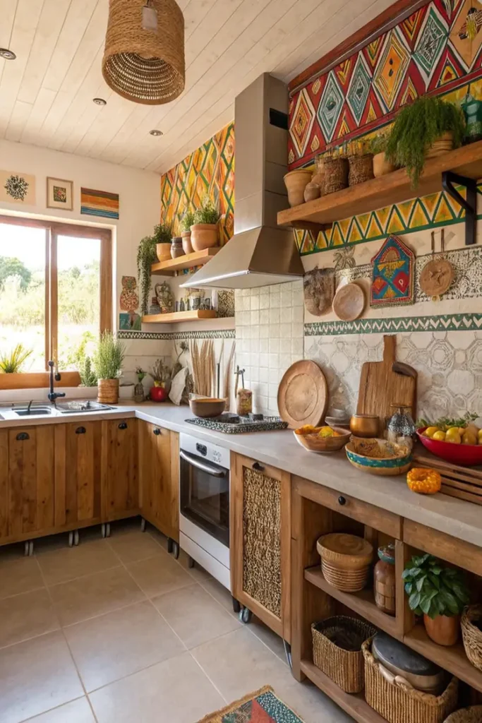 Graphic Diamond Print Backsplash