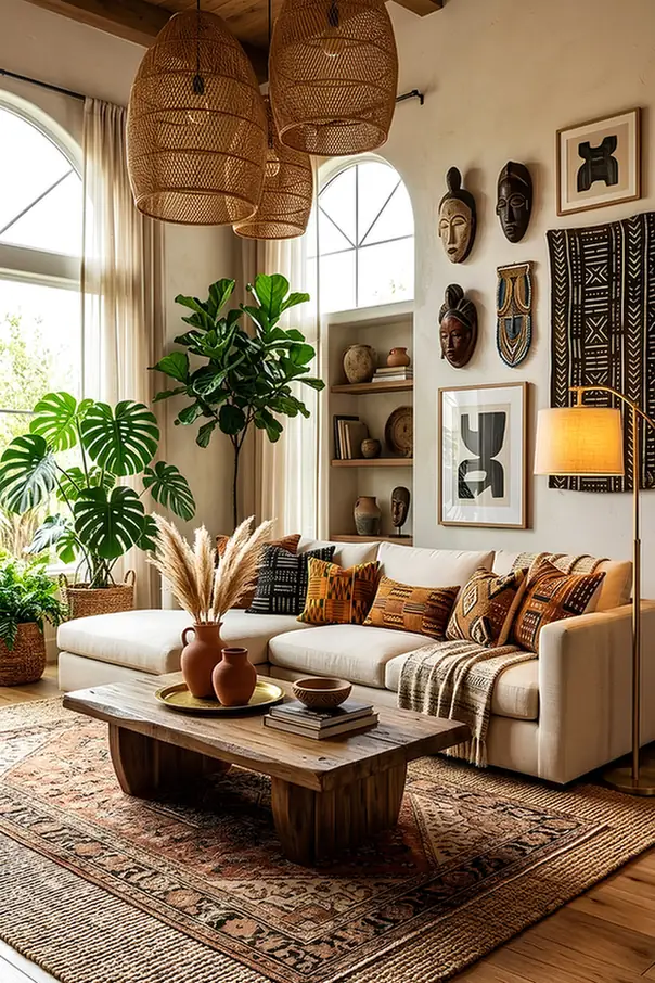 Hang a Full-Length Mudcloth Panel