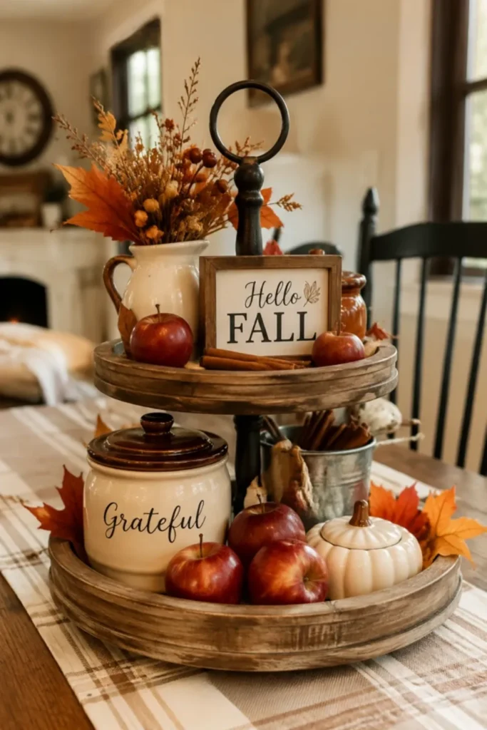 Hello Fall Sign With Apples