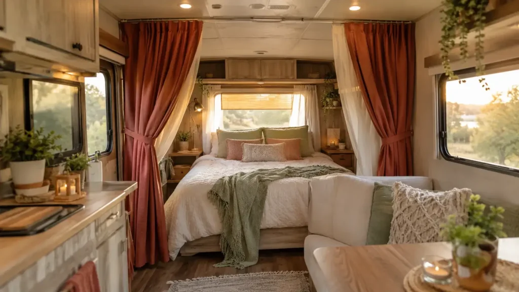how to add privacy to an rv bedroom