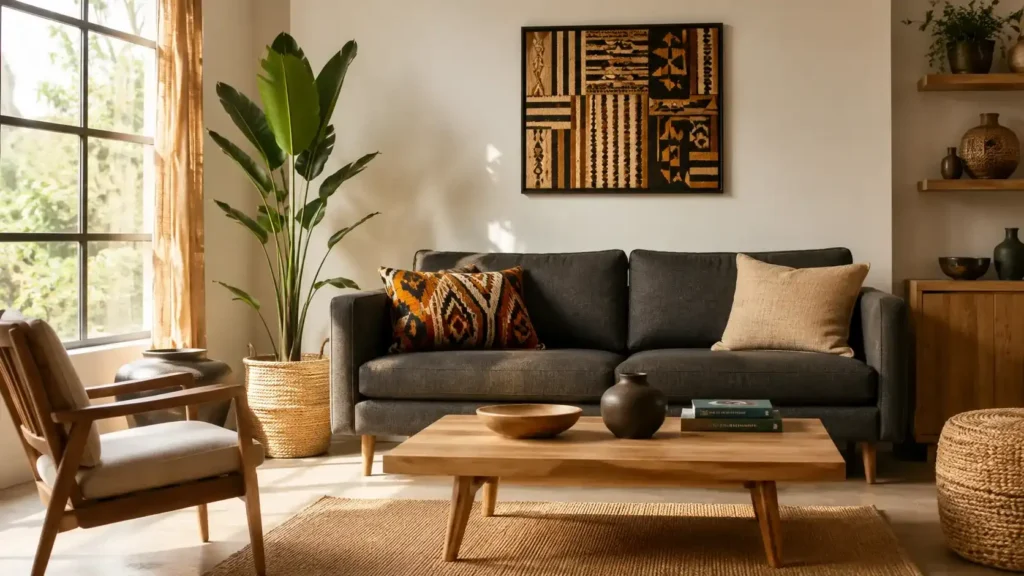 how to mix african prints with modern decor