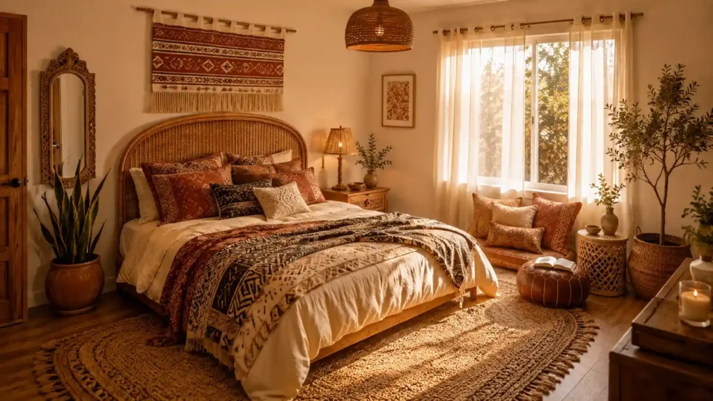 how to style an afro boho bedroom
