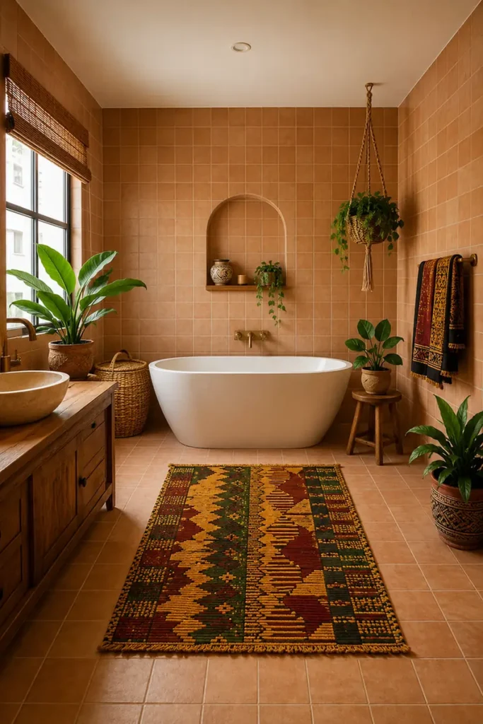 Kente Pattern Bath Mat