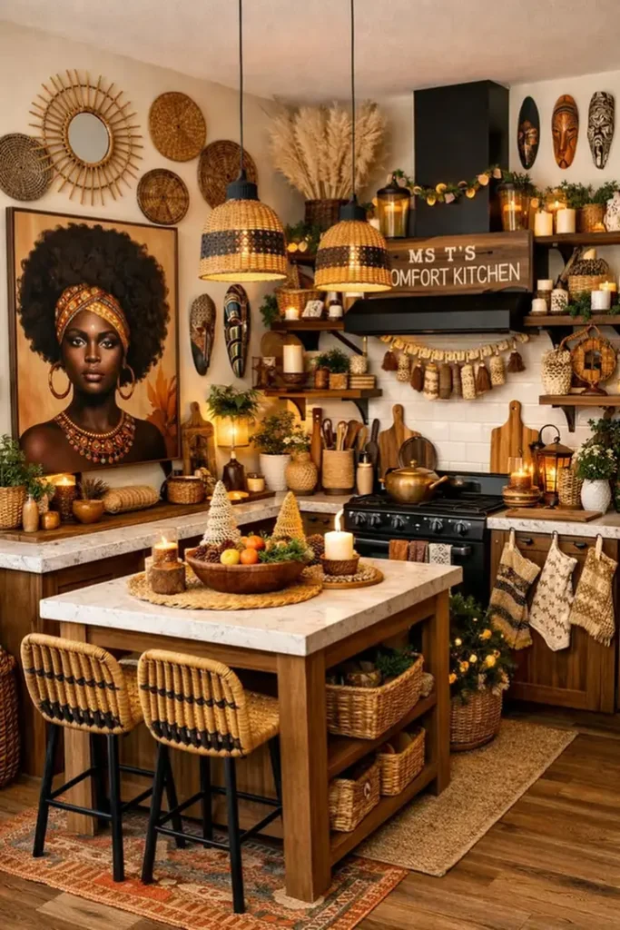 Kitchen Wall Doubles as Gallery
