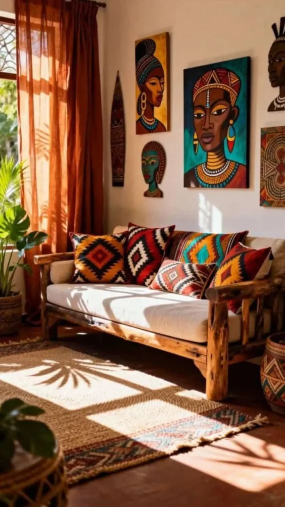 Layer Rug Patterns With Pillows