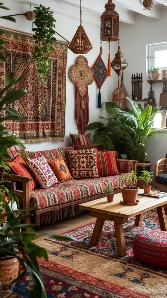 Layered Kilim Pillow Corner