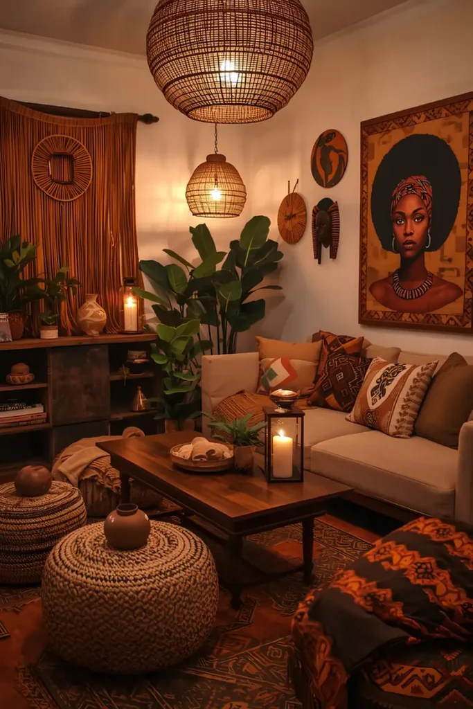 Layered Lanterns Warm A Global Lounge