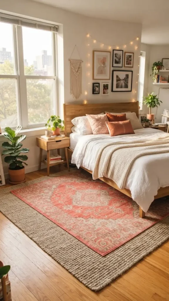 Layered Rugs for a Zoned Studio