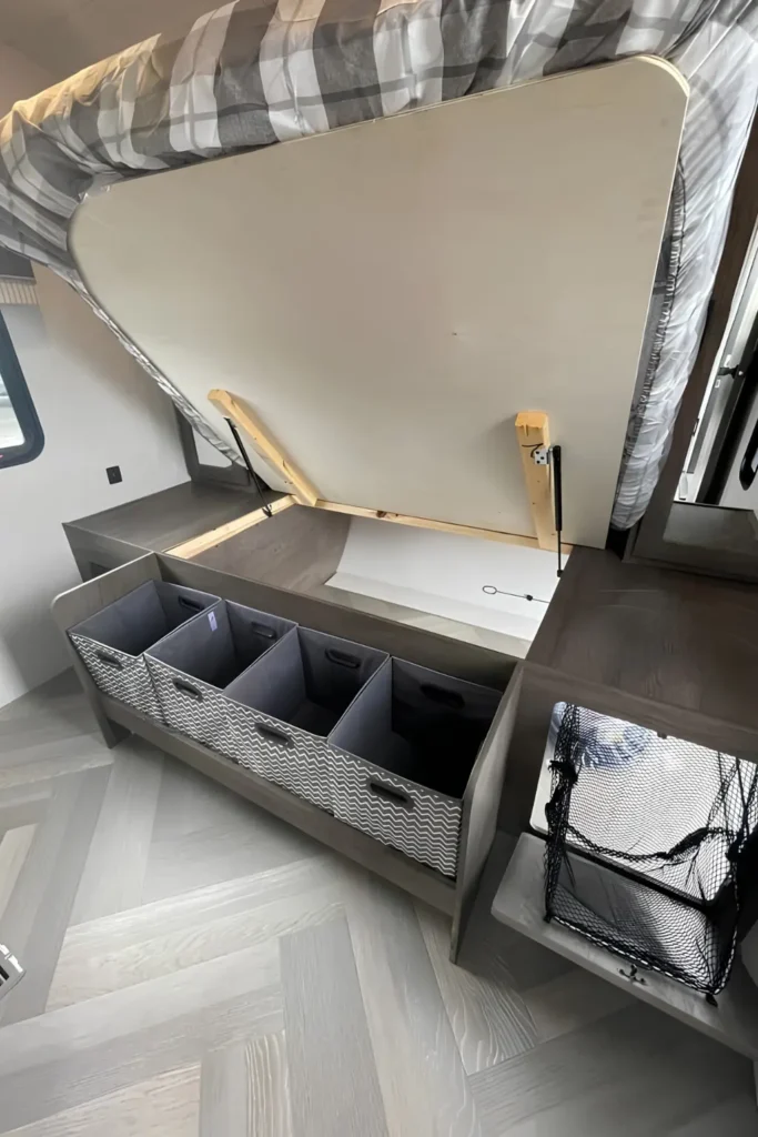 Lift-Top Bed Over Bin Bench