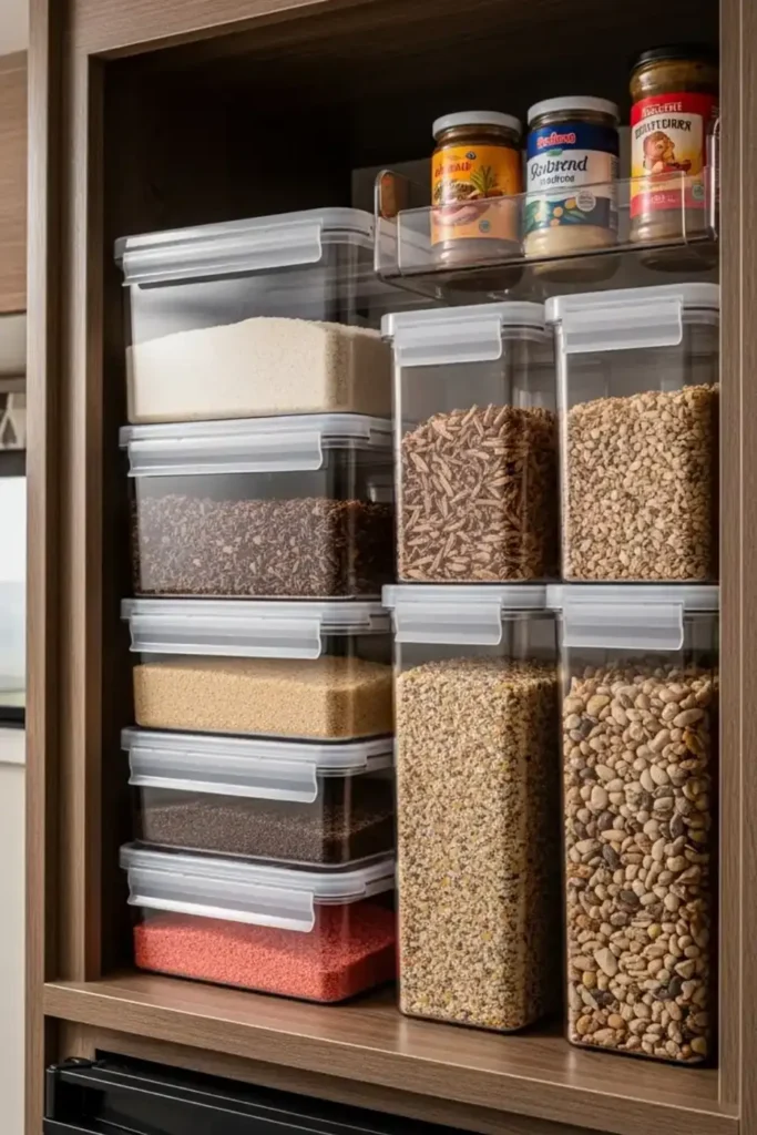 Matching Canisters Maximize Vertical Space