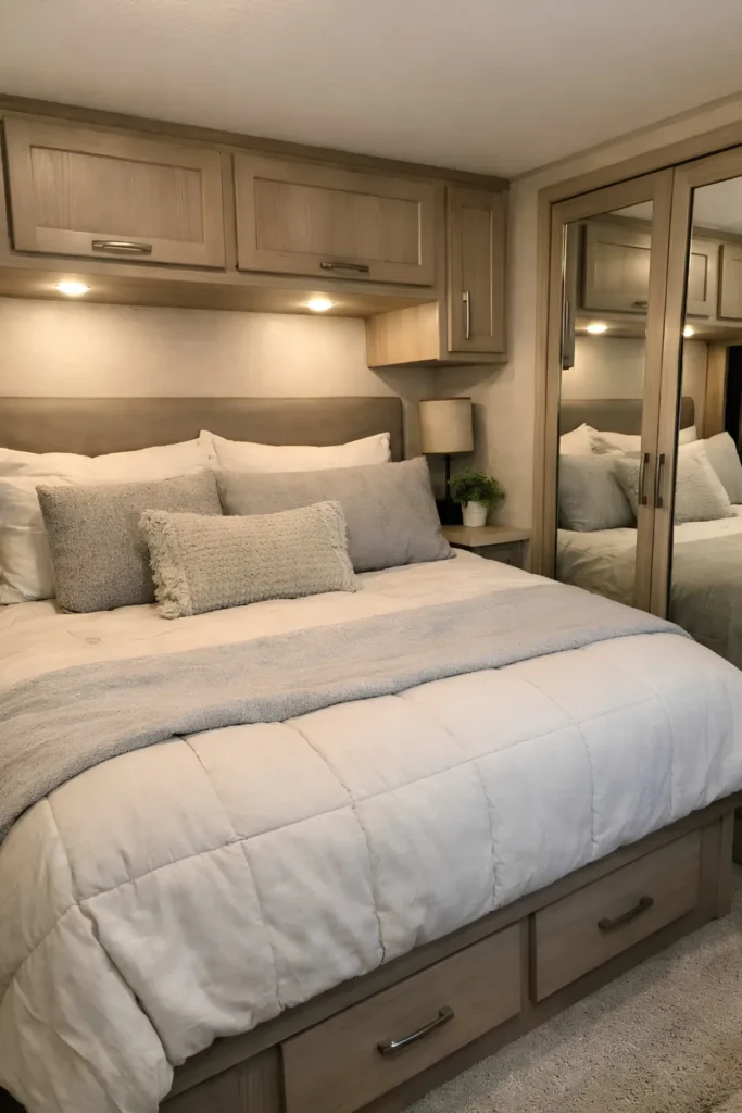Mirrored Wardrobe Suite