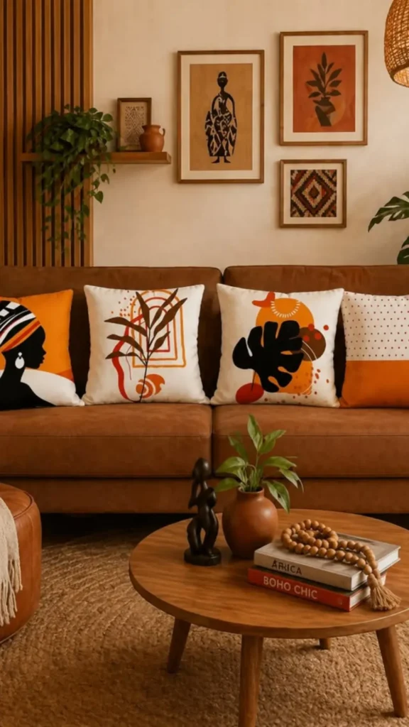 Modern Silhouette Print Pillow Mix
