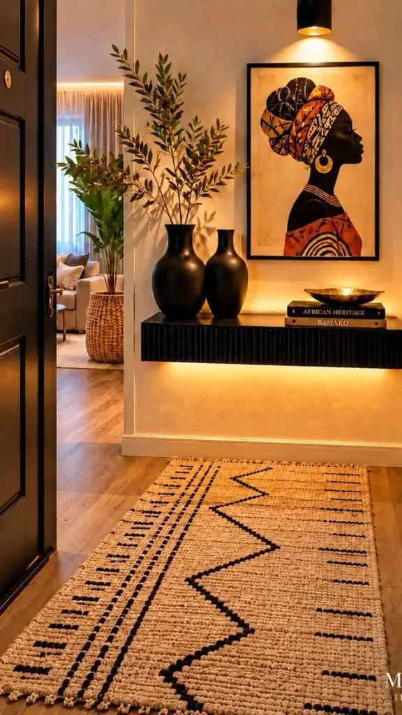 Moody Entryway Console Vignette
