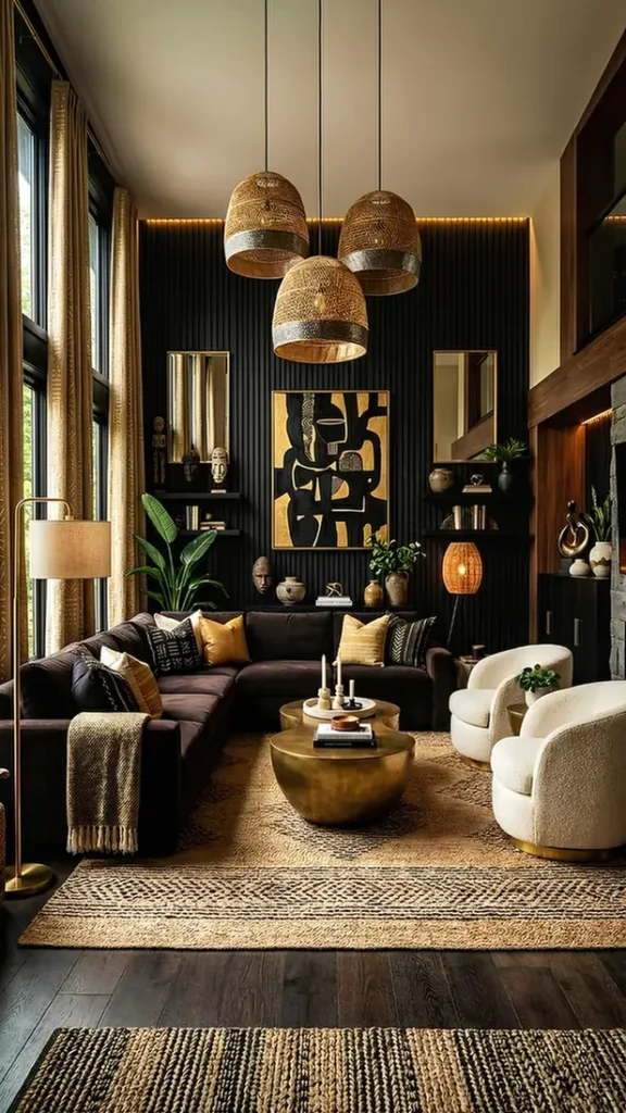 Moody Walls With Graphic Art
