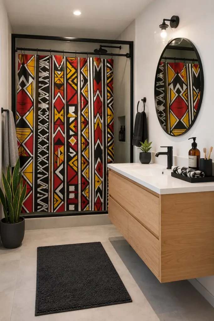 Ndebele Geometric Curtain Design