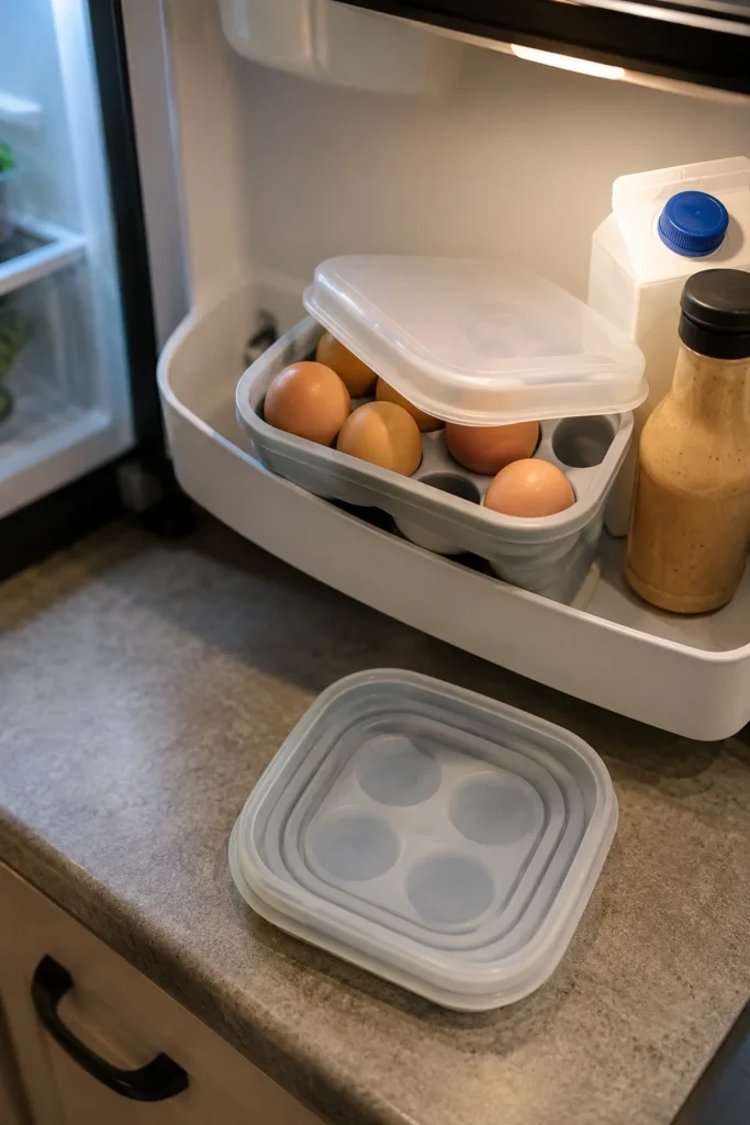 Collapsible Silicone Egg Carrier