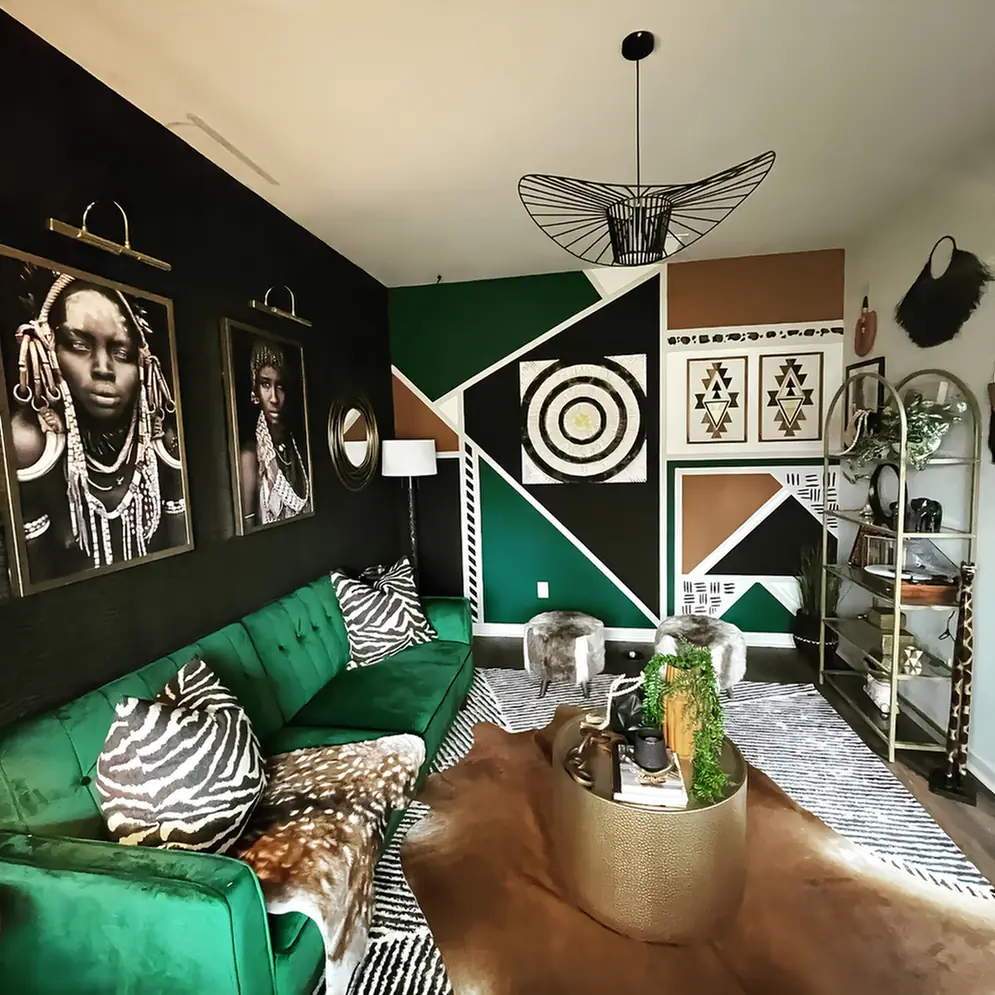 Paint A Geometric Mural Wall