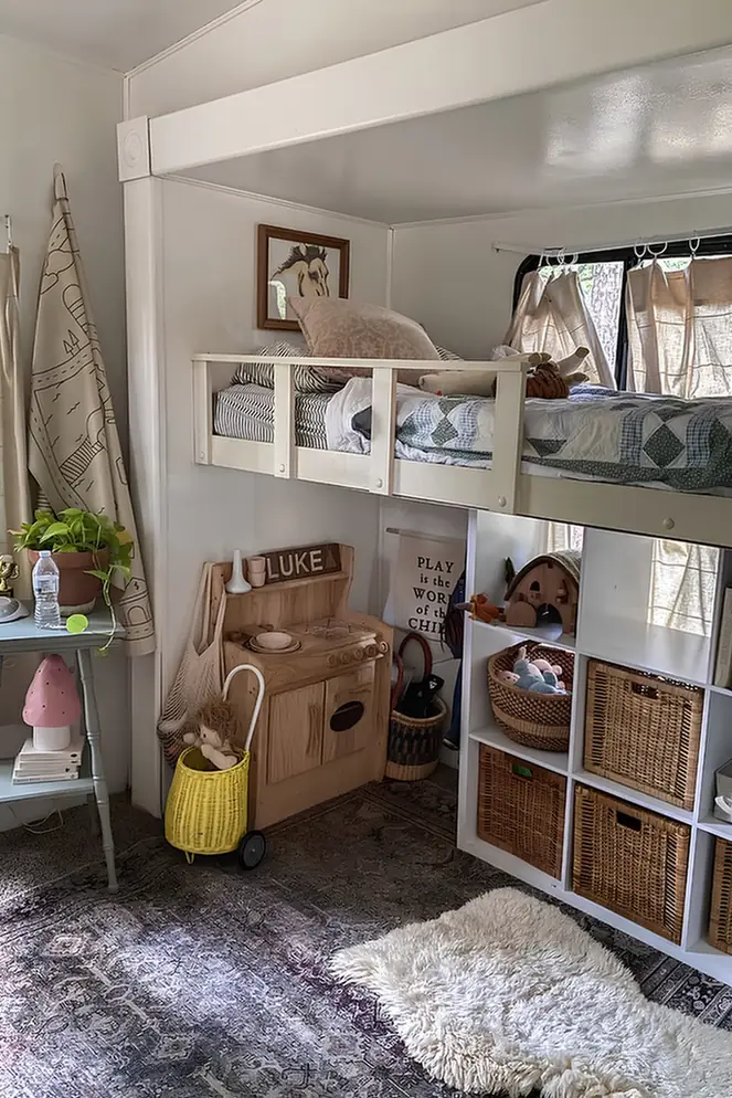 A Play Kitchen Claims The Floor Below