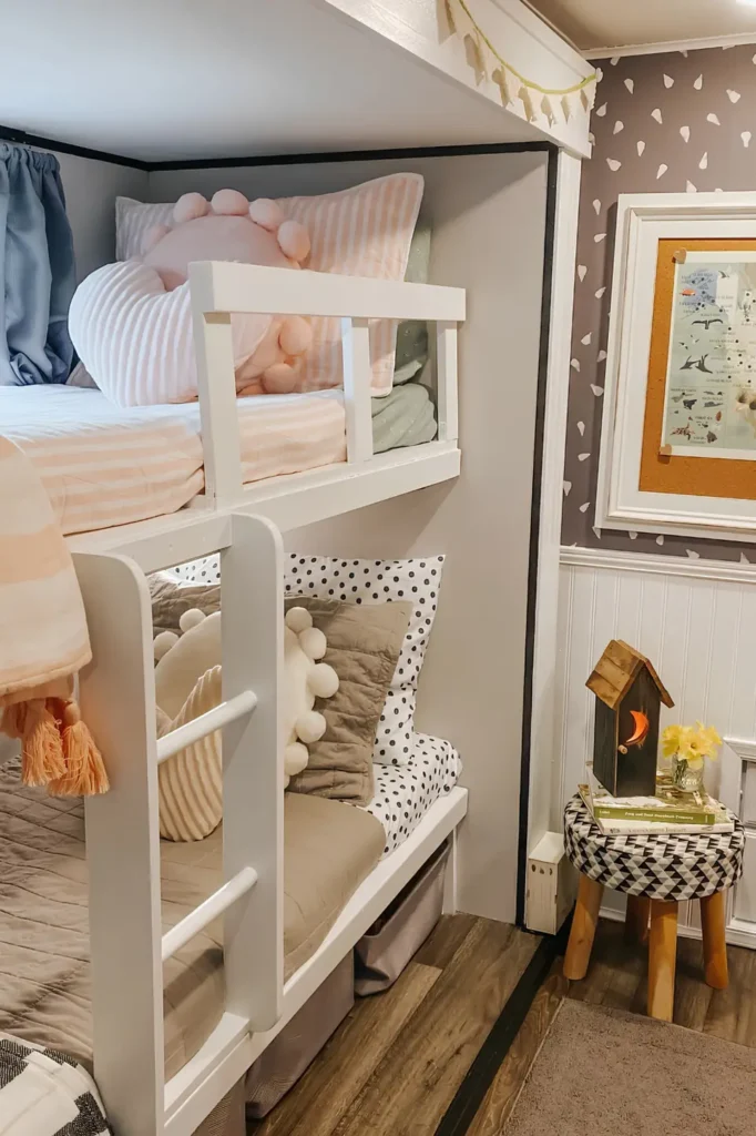 Pom-Pom Pillows Give Each Bunk A Different Softness