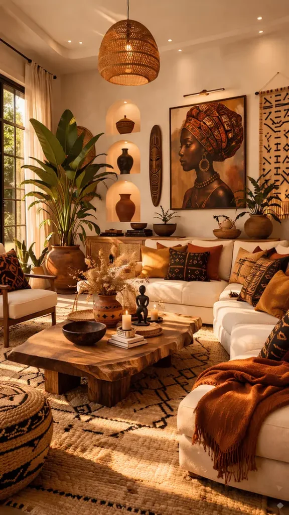 Portrait Art as the Room's Centerpiece
