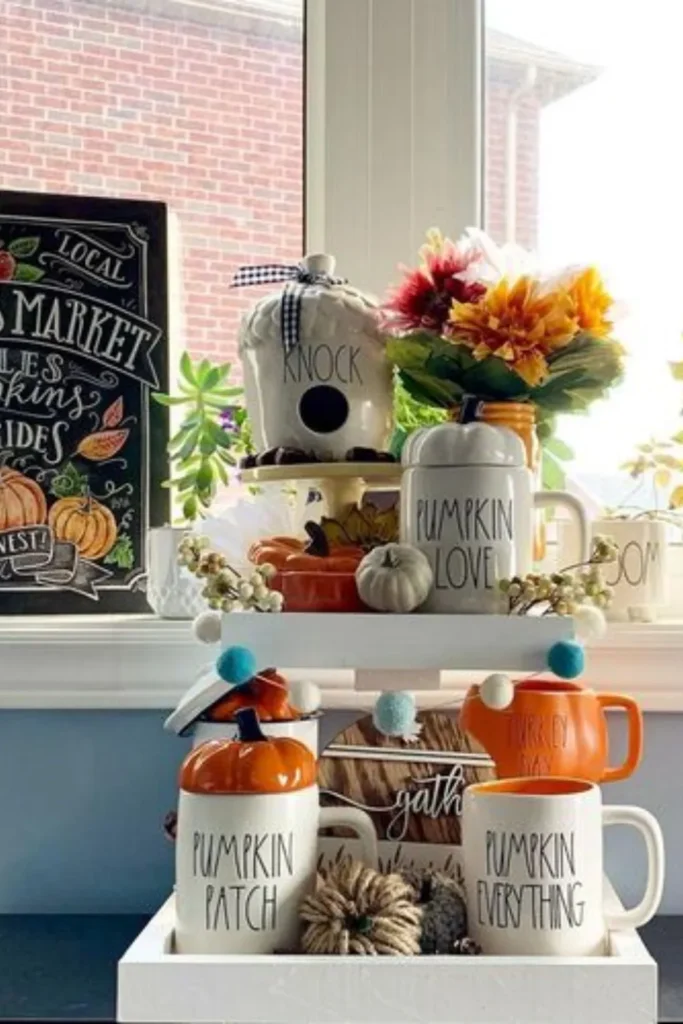 Pumpkin Mug Collection By Window