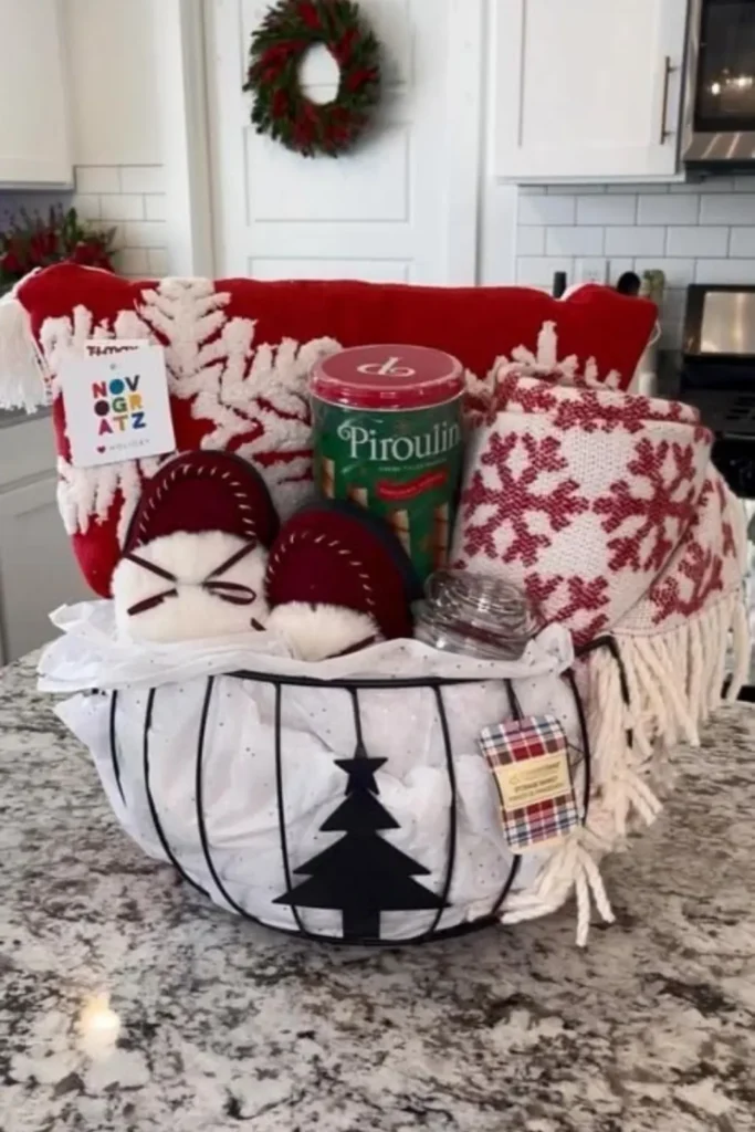 Red Wire Tree Basket