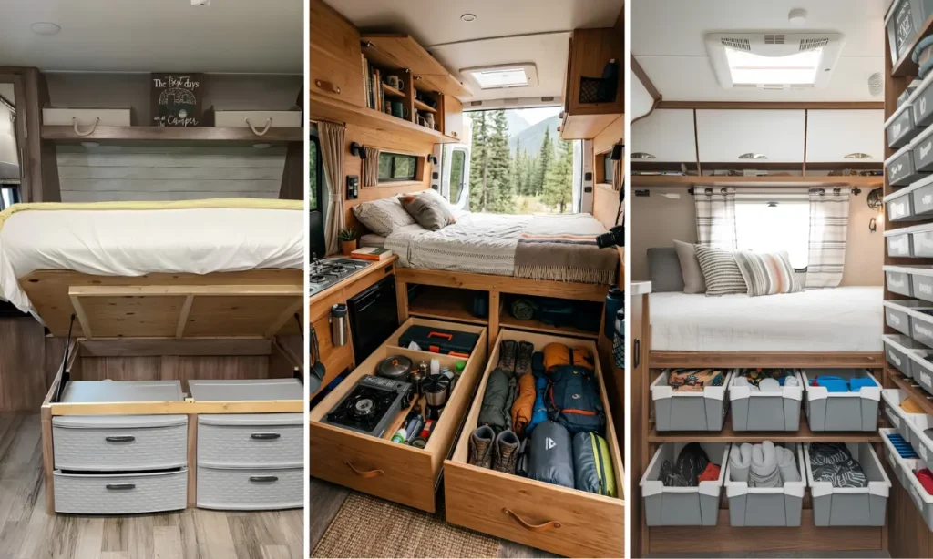 rv under bed storage ideas