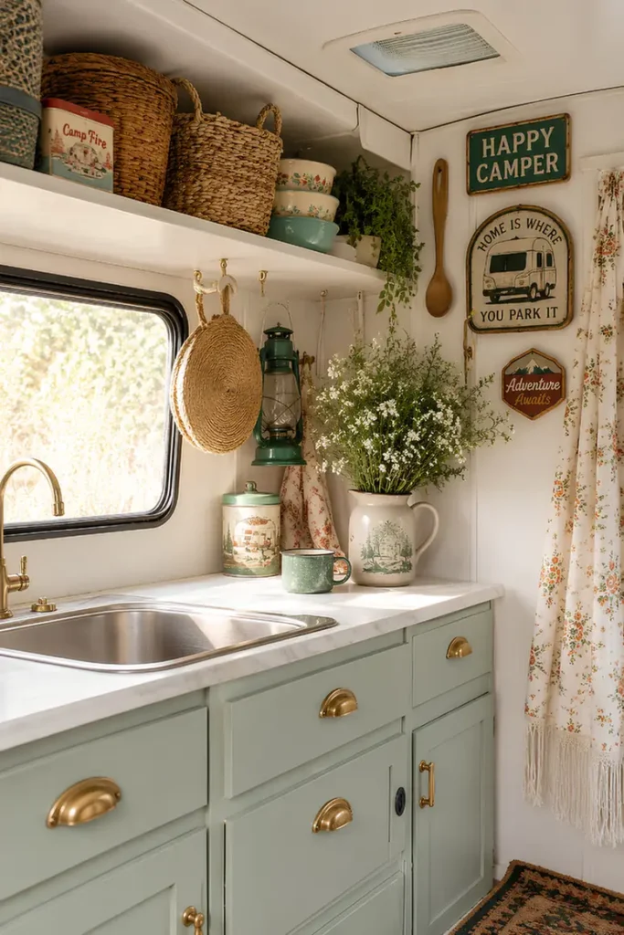 Sage Cabinets Vintage Tin Signs