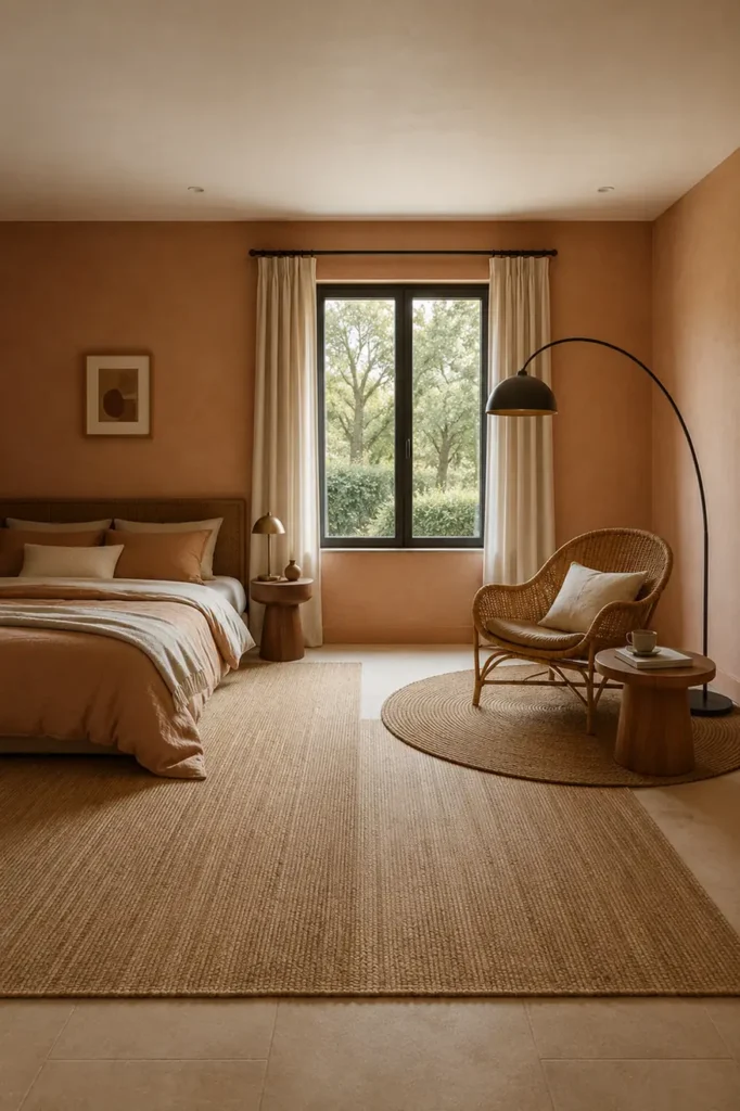 Sculptural Arc Floor Lamp Corner