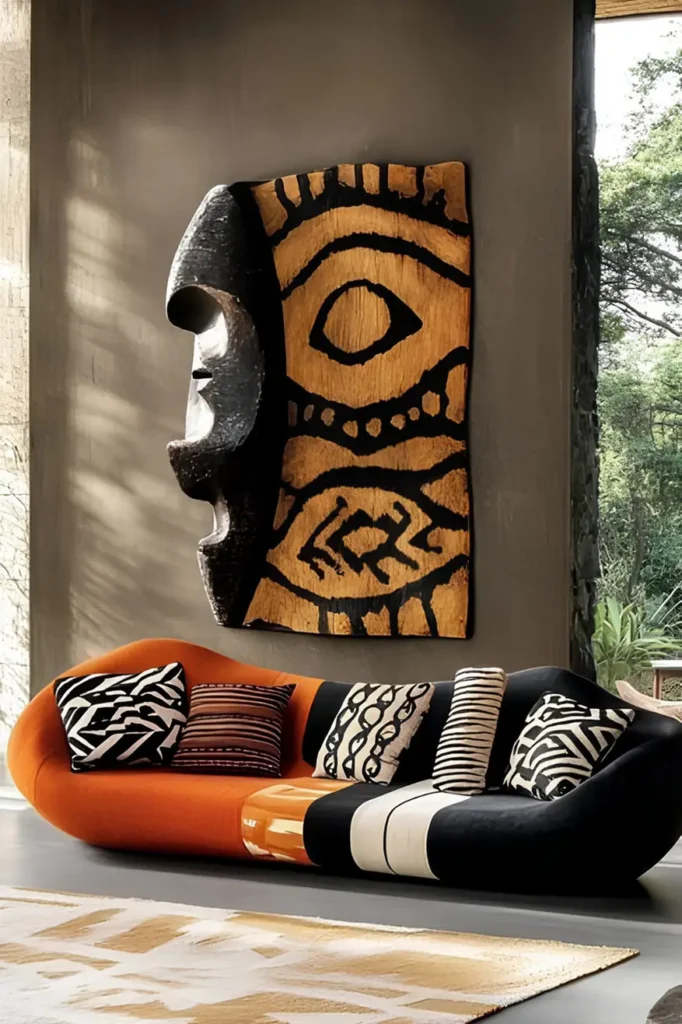 Sculptural Statement Over Subtle Backdrop