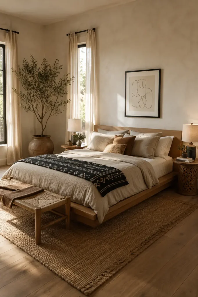 Single Mudcloth Accent Throw