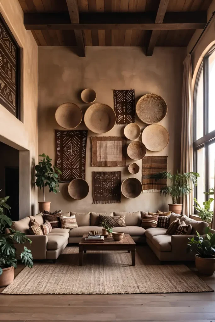 Soaring Walls Filled with Woven Texture
