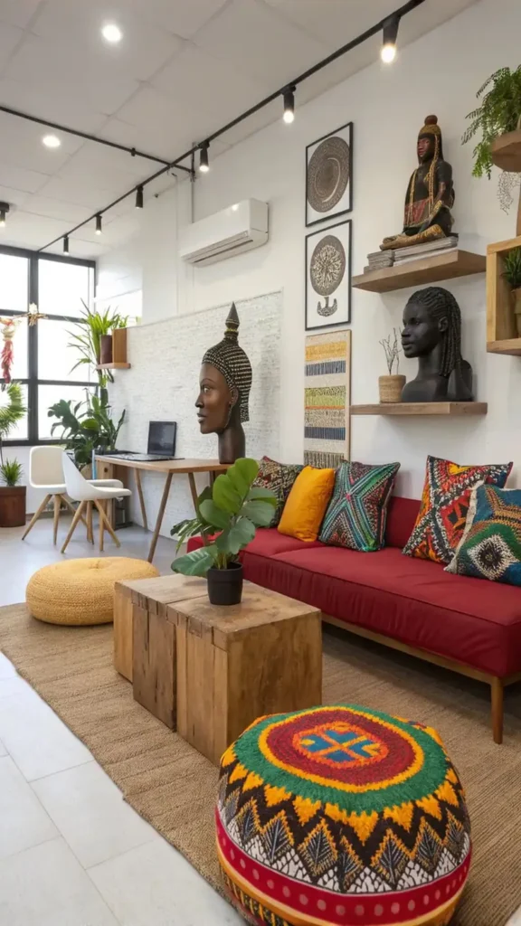 Solid Sofa, Patterned Everything Else