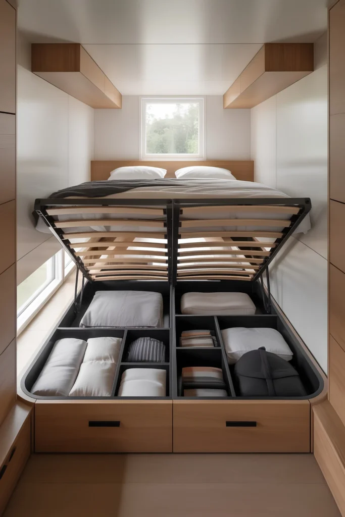 Split Lift Panels Over Divided Trays