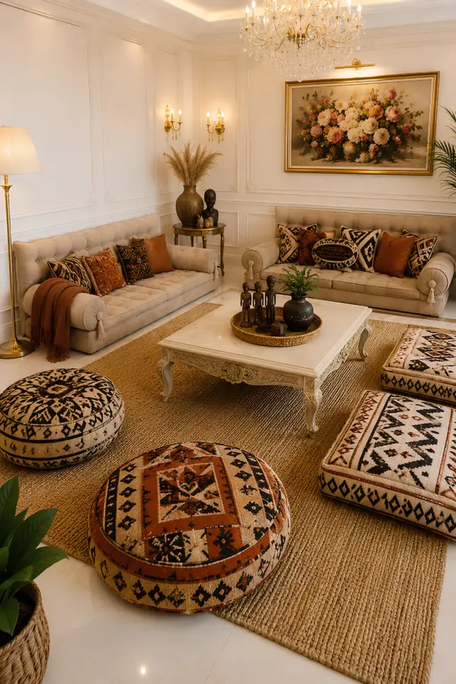 Stack Floor Cushions For Overflow Seating