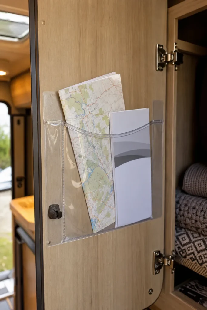 Stick-On Pocket For Loose Papers
