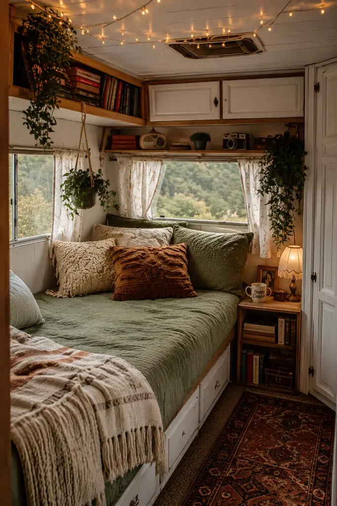 Book Nook Daybed With String Lights
