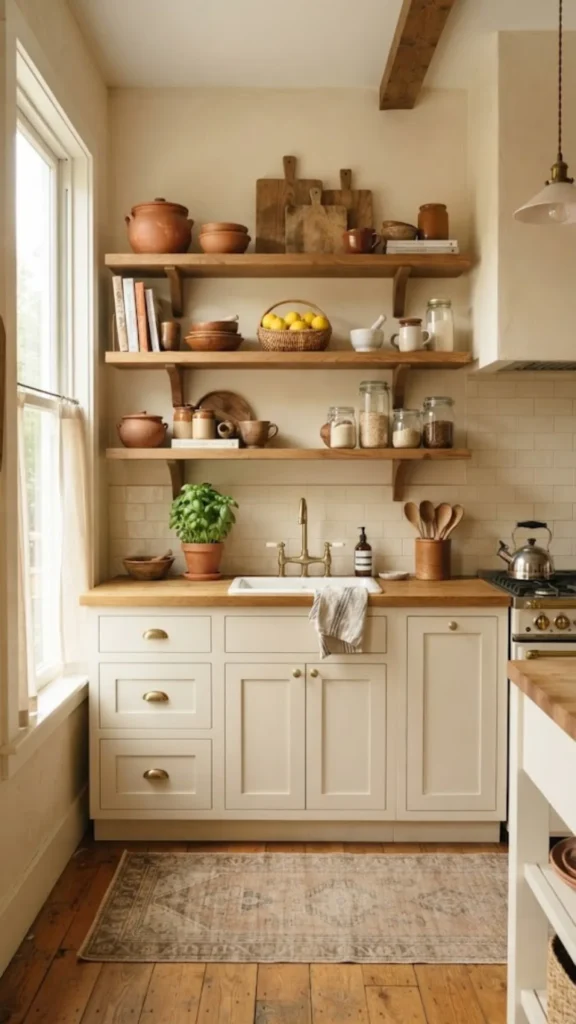 Styled Kitchen Open Shelving