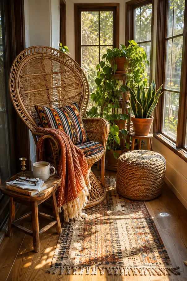 Sunroom Nook Soaks Up Warmth