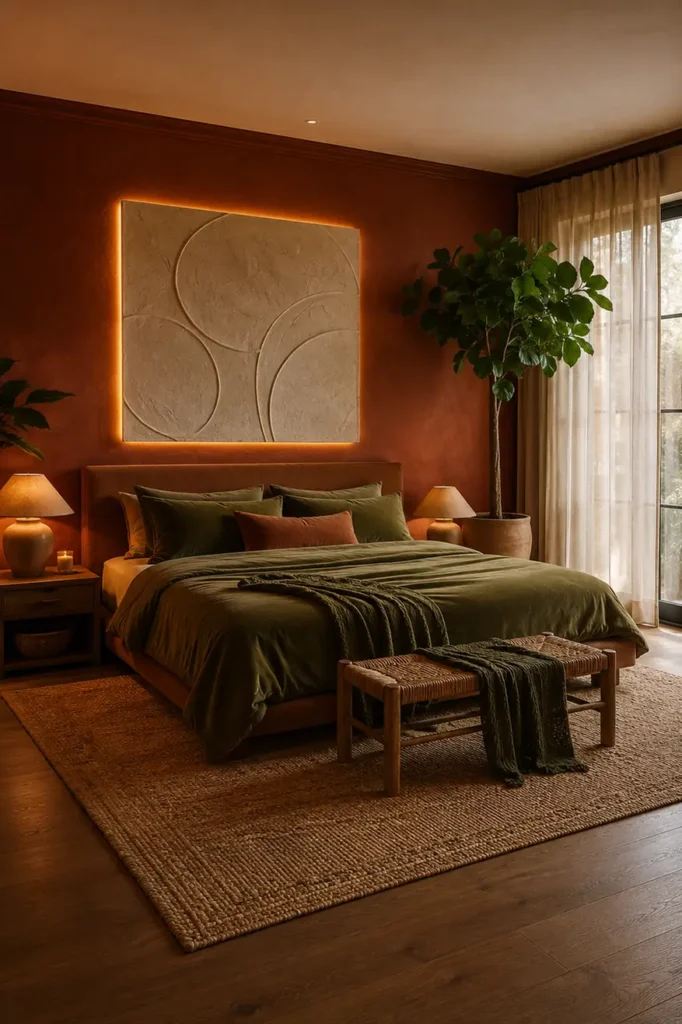 Textured Plaster Art With Hidden Glow
