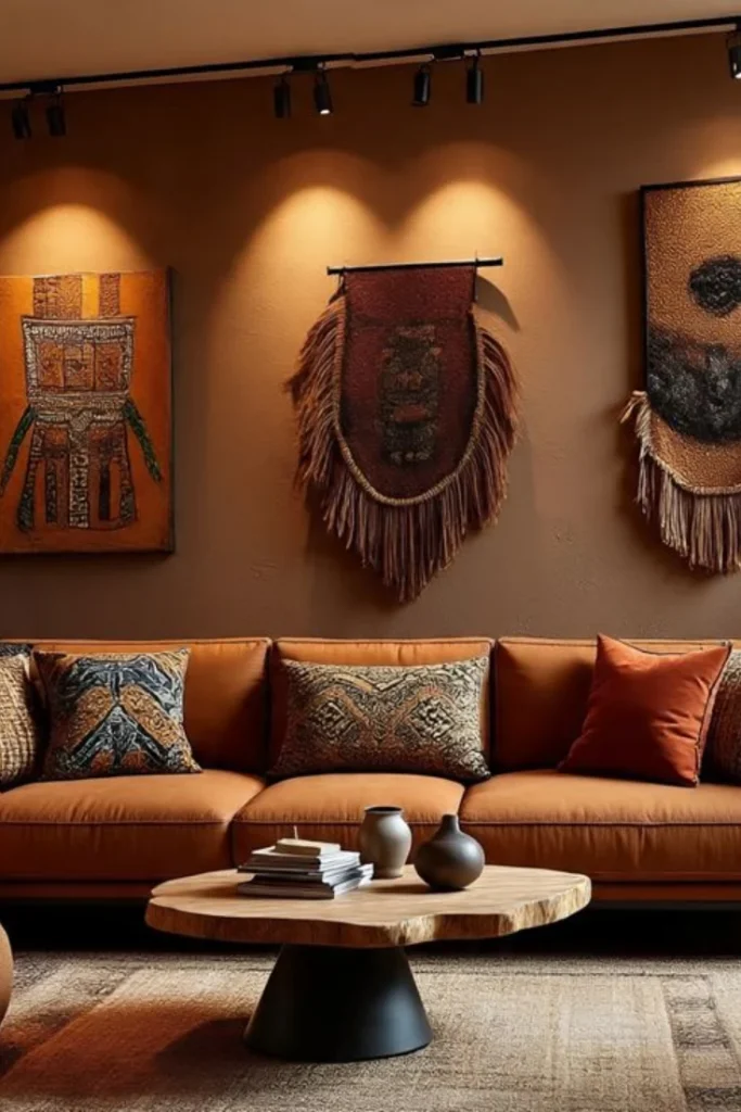 Track Lighting Spotlights Fringed Panels