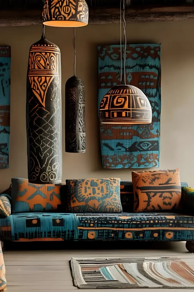 Turquoise Fabric Panel Breaks the Palette