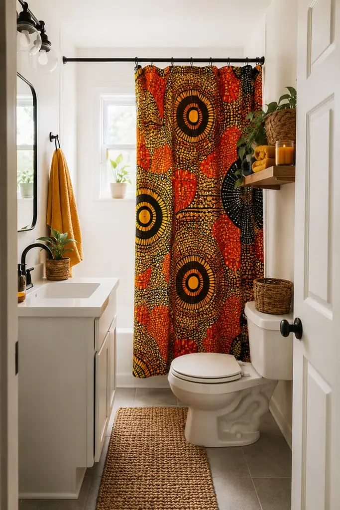 Wax Print Small Bathrooms